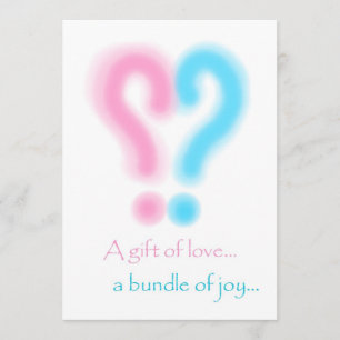 Convite para Chás de fraldas de Revenda de Gêner