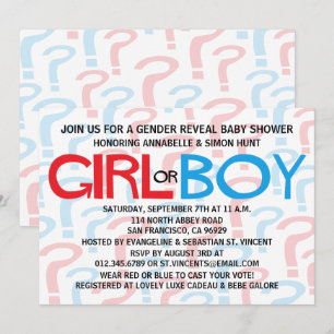 Convite para Chás de fraldas de Revenda de Gêner