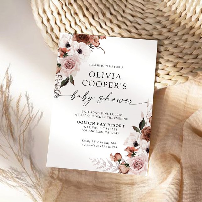 Convite para Chás de fraldas de Seda (Criador carregado)