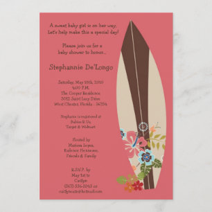 Convite para Chás de fraldas de Surfs de bebê Surf