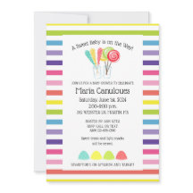 Convite para Chás de fraldas Doces