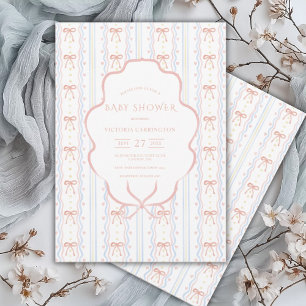 Convite para Chás de fraldas e Arcos de Vintage