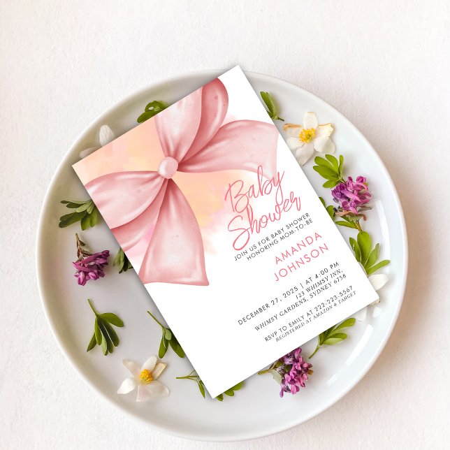 Convite para Chás de fraldas Elegante Moderno de a (Criador carregado)