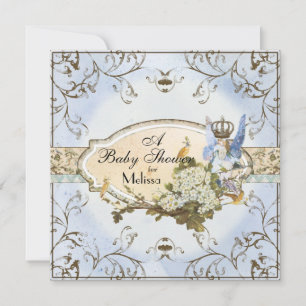 Convite para chás de fraldas - Faerie Princesa Enc