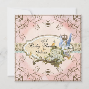 Convite para chás de fraldas - Faerie Princesa Enc