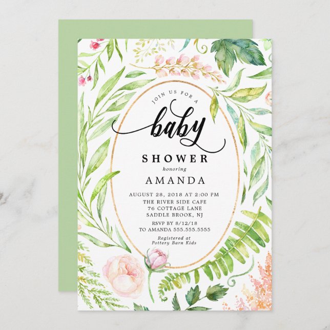 Convite para Chás de fraldas Farmacodinâmicos (Frente/Verso)