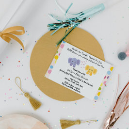 Convite para Chás de fraldas Gêmeos