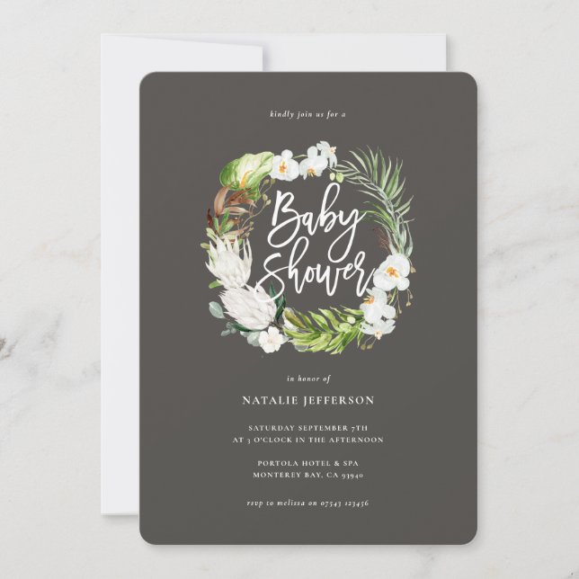 Convite para chás de fraldas geométricos de ouro t (Frente)