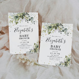 Convite para Chás de fraldas Greenery