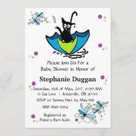 Convite para Chás de fraldas Kitten