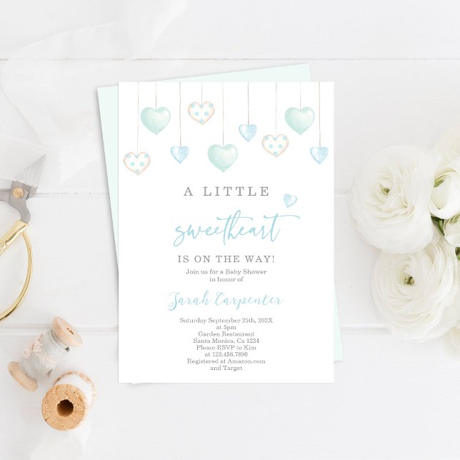 Convite para Chás de fraldas namorados (Criador carregado)