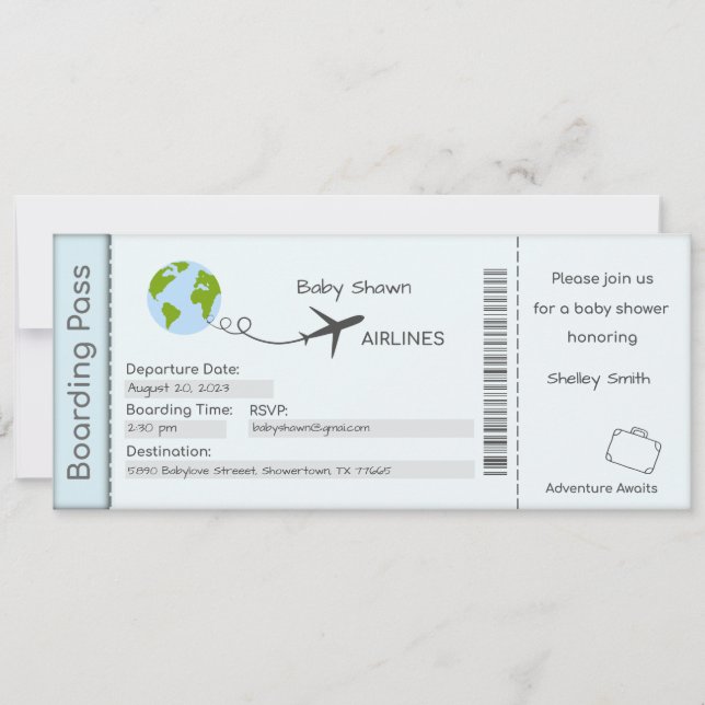 Convite para chás de fraldas, Novo Convite para Be (Frente)