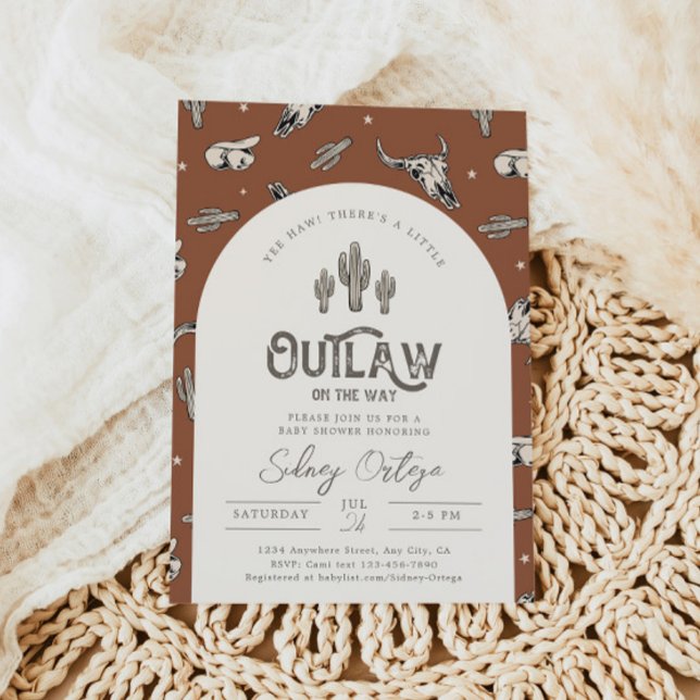 Convite para Chás de fraldas Ocidentais (Criador carregado)