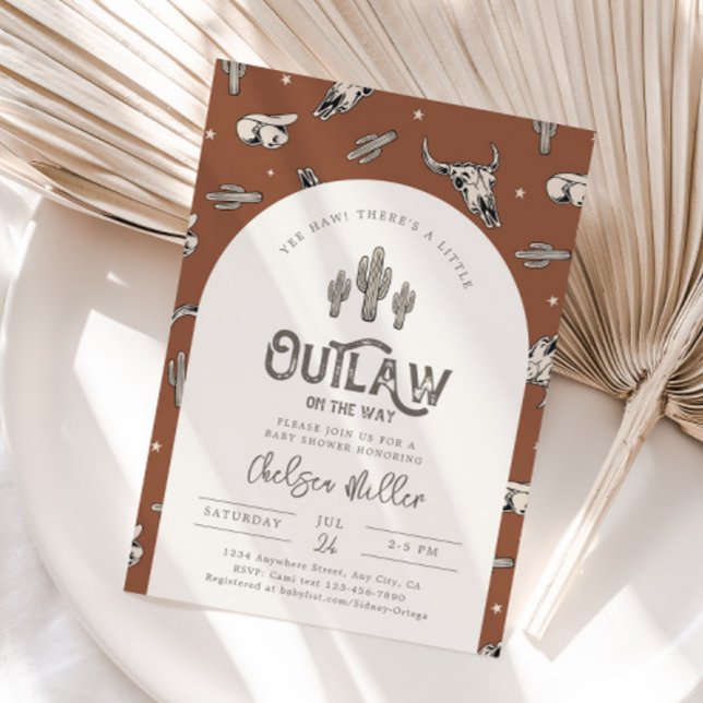 Convite para Chás de fraldas Ocidentais (Criador carregado)