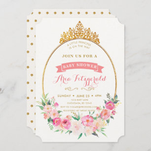 Convite para Chás de fraldas Princesa