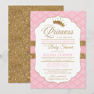 Convite para Chás de fraldas Reais da Princesa Ro