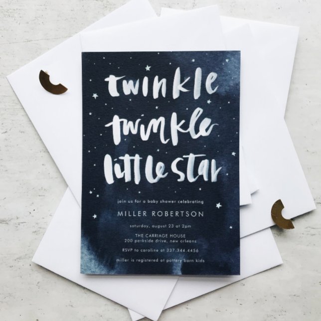 Convite para Chás de fraldas Rhyme (Criador carregado)