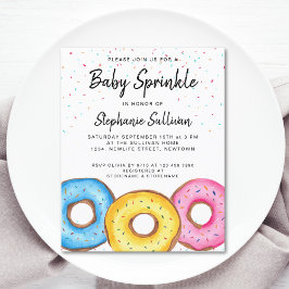 Convite para Chás de fraldas Rosquinha Sprinkle de