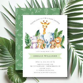 Convite para Chás de fraldas Safari Adventure