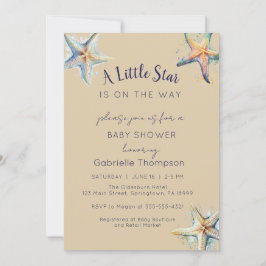 Convite para Chás de fraldas STARFISH