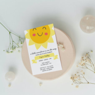 Convite para Chás de fraldas Sunshine