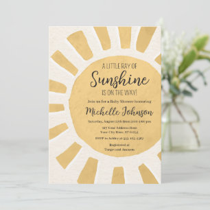 Convite para Chás de fraldas Sunshine, Sunshine