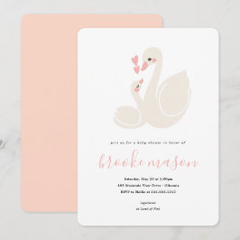 Convite para Chás de fraldas Swan Doce