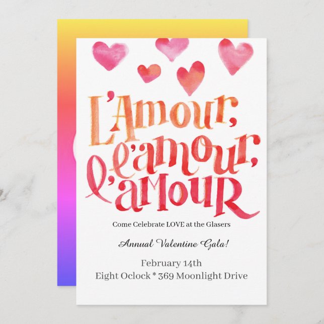 Convite para Chás de fraldas Swetheart (Frente/Verso)