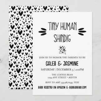 Convite para Chás de fraldas Tiny Human Shindig