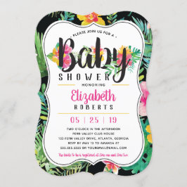 Convite para Chás de fraldas Tropicais, Luau
