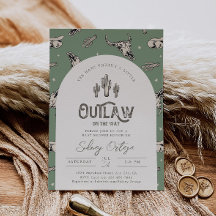 Convite para Chás de fraldas Verde Ocidental