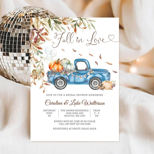 Convite para Chás de Noiva de Outono (Criador carregado)