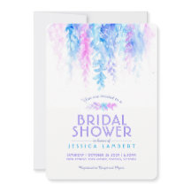 Convite para chás de panela de cor azul-da-água