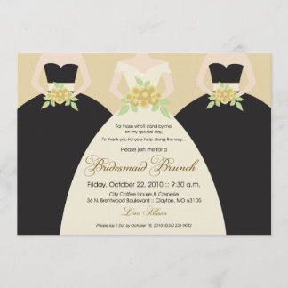 Convite para Chás de panela de Noiva e Bridesmaids