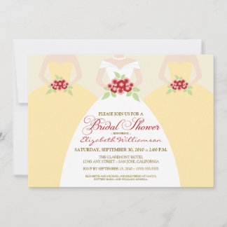 Convite para Chás de panela de Noiva e Bridesmaids