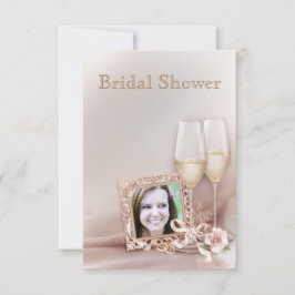 Convite para Chás de panela Dourado e de Casamento