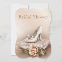 Convite para Chás de panela Dourado e de Casamento