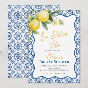 Convite para Chás de panela florais La Dolce Vita 