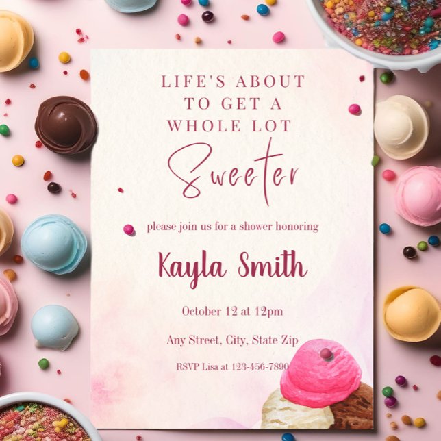 Convite para Chás de sorvete (Criador carregado)