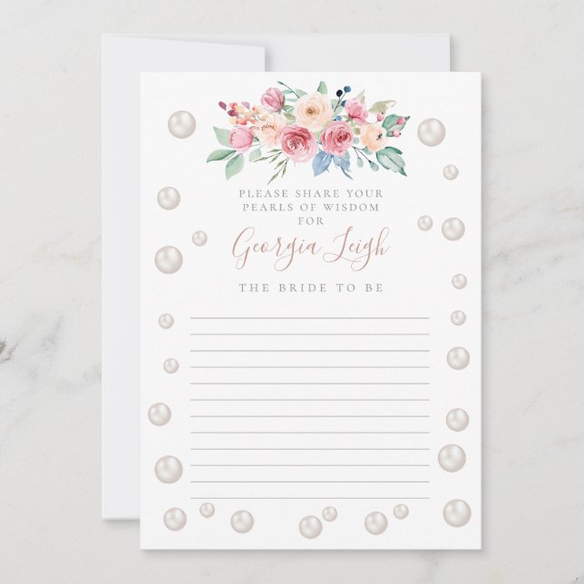 Convite para Chás Pérolas e Prosecco (Frente)