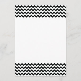 Convite para Chevrons Brancos Pretos