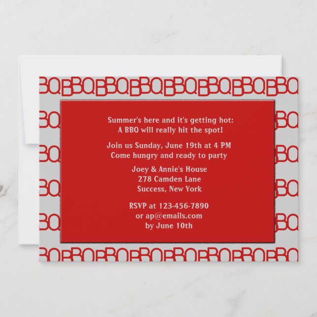 Convite para CHURRASCO (Frente)