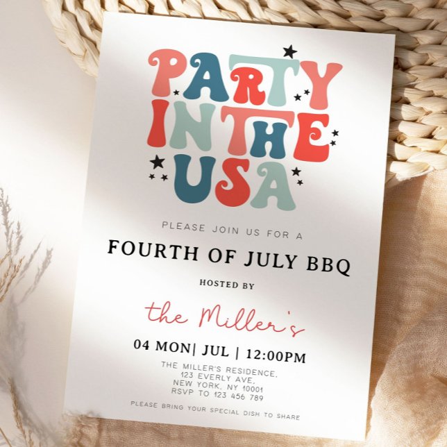 Convite para CHURRASCO, 4 de julho, Convite,4 (Criador carregado)