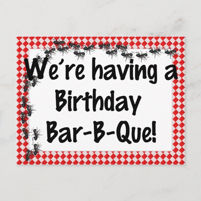 Convite para CHURRASCO de Aniversário de Verão (Frente)