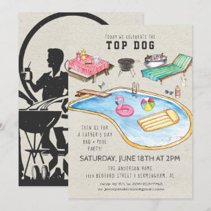 Convite para CHURRASCO de Dia de os pais Retroativ