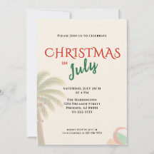 Convite para Churrasco de Natal em Julho em Famíli