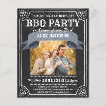 Convite para CHURRASCO de quadro de fotos do Dia d