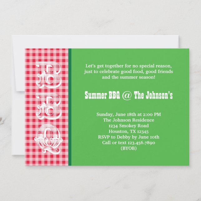 Convite para CHURRASCO de Verão (Frente)