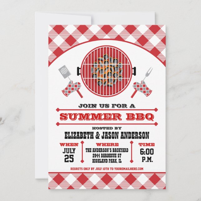 Convite para CHURRASCO de Verão (Frente)