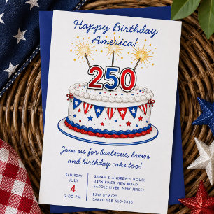 Convite para Churrasco do 250º Aniversário da Amér